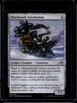 MTG Magic the Gathering Patchwork Automaton (254/606) Kamigawa Neon Dynasty LP - Image 1
