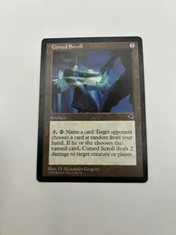 VINTAGE Magic The Gathering Tempest Cursed Scroll MTG TCG CCG MINT UNPLAYED - Image 4
