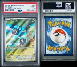 Pokemon TCG Scarlet & Violet 151 Tangela 178/165 Illustration Rare Card PSA 9 - Image 3