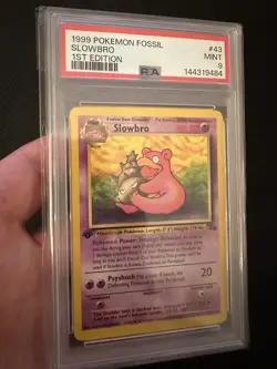 PSA 9 1st Edition Slowbro Pokemon Fossil 1999 Uncommon #43 Mint Fresh Slab - Image 2