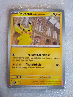 Pickachu At The Museum Promo Pokemon Jumbo Oversize Card - Image 1