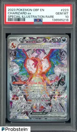 2023 Pokemon OBF EN Special Illustration Rare #223 Charizard ex PSA 10 GEM MINT - Image 1
