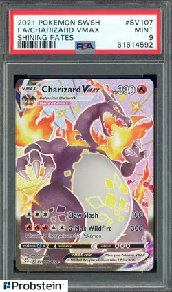2021 Pokemon SWSH Shining Fates #SV107 FA Charizard VMAX PSA 9 MINT - Image 1