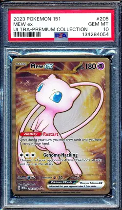 Mew ex 2023 Pokemon 151 UPC Ultra Premium #205 Gold Metal Full Art PSA 10 - Image 1