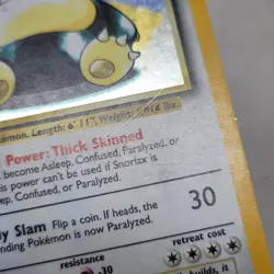 1999 Pokemon Jungle Snorlax 11/64 Holo No Symbol ERROR MP/LP - Image 3