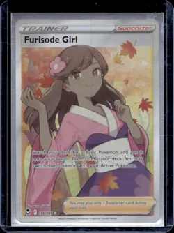 2022 Pokemon SWSH Silver Tempest Furisode Girl #190/195 - Image 1