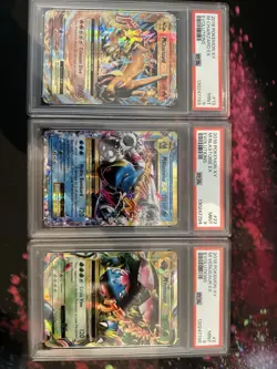 PSA 9 Pokemon Mega Charizard Blastoise & Venusaur Evolutions Sequential Set - Image 1