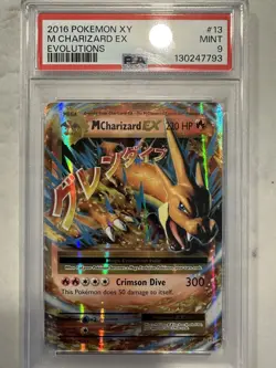 PSA 9 Pokemon Mega Charizard Blastoise & Venusaur Evolutions Sequential Set - Image 3
