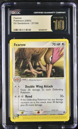 Pokemon 2023 Fearow EX Sandstorm #37 CGC PRISTINE 10 - Image 1