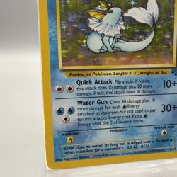 Vaporeon Pokemon TCG Holo Rare 1999 TCG Jungle Set 12/64 MP - Image 5