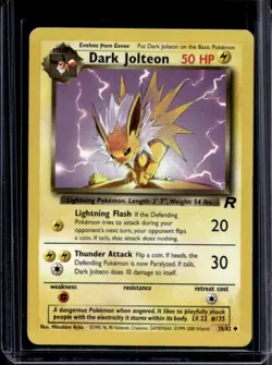 2000 Pokemon Team Rocket Dark Jolteon #38/82 - Image 1