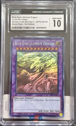 2021 CGC 10 YUGIOH GFTP2 1ST ED GHOST RARE BLUE EYES ULTIMATE DRAGON 💎 - Image 1