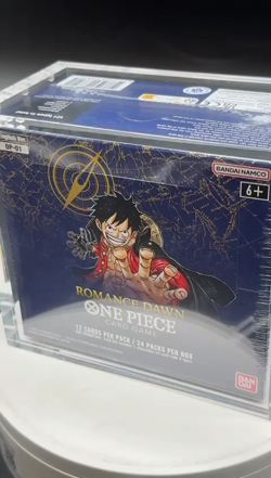 One Piece EN OP-01 Romance Dawn Blue Bottom Booster Box Sealed w/ Acrylic Case - Image 2