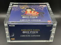 One Piece EN OP-01 Romance Dawn Blue Bottom Booster Box Sealed w/ Acrylic Case - Image 4