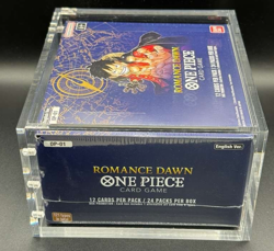 One Piece EN OP-01 Romance Dawn Blue Bottom Booster Box Sealed w/ Acrylic Case - Image 5