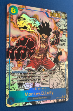 MONKEY.D.LUFFY * One Piece A Fist of Divine #OP11-118 Manga Alt Art * 2025 - Image 2