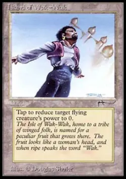 Island of Wak-Wak - Damaged / Poor MTG Arabian Nights - Image 1
