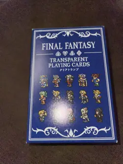 Final Fantasy Transparent Playing Cards 54 Pieces Complete New Box Glue Is Bad - Image 1