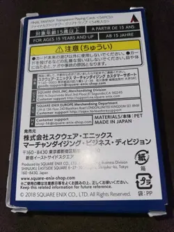 Final Fantasy Transparent Playing Cards 54 Pieces Complete New Box Glue Is Bad - Image 2