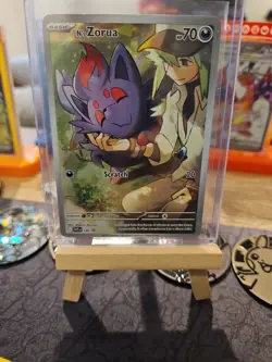 Pokemon TCG N's Zorua 189 Scarlet & Violet Promo Holo Card Journey Together - Image 1