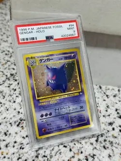 1997 Pokemon Japanese Gengar Holo #94 Pokemon Fossil Card PSA 9 - Image 3