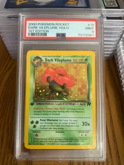 ~ ~ PSA 9 ~ 1st edition Dark Vileplume Holo ~ Rare Gem Mint Card #13 - Image 1
