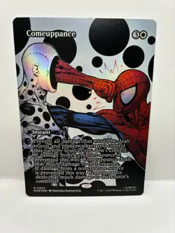 Comeuppance (Foil, Borderless 0001) - NM - MAR Marvel Spider-Man MTG Mythic - Image 1