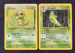 Pokemon Trading Card Game TCG Base Set 2 Caterpie & Metapod 68/130 - 81/130 MP - Image 1