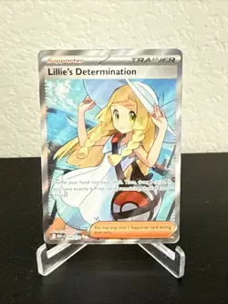 Lillie’s Determination 169/132 Full Art Trainer Ultra Rare MEG Pokemon TCG - Image 1