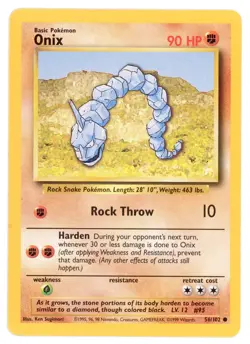 1999 Pokemon Trainer Deck A Onix 056/102 Rare Promo CLEAN - Image 1