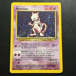 Pokemon Vintage Holo Mewtwo 010/102 Base Set Wotc 1999 - Image 1