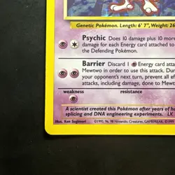 Pokemon Vintage Holo Mewtwo 010/102 Base Set Wotc 1999 - Image 5