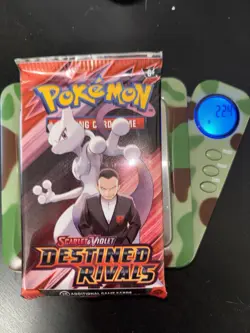 22.4g HEAVY Pokemon Destined Rivals Booster Pack Sealed 2025 - Gio’s Mewtwo Art - Image 1