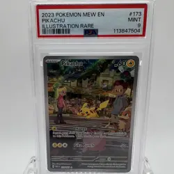 Pokemon TCG 151 Pikachu Illustration Rare #173/165 PSA 9 MINT - Image 1