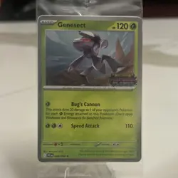 Pokemon TCG Genesect Me02: Phantasmal Flames Rare Holo Promo - Image 1