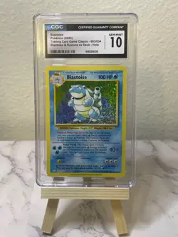 CGC 10 Gem Mint Blastoise 003/034 Pokemon Suicune ex Deck TCG Classic English - Image 1