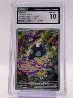 SHROODLE 2025 POKEMON MEGA EVOLUTION ILLUSTRATION RARE 149/132 CGC 10 Q1219 - Image 1