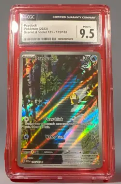 CGC 9.5 Psyduck 175/165 Pokemon 151 English Scarlet & Violet Alt Art IR - Image 1