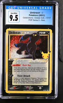 Umbreon 17/17 Pop Series 5 Holo Pokemon CGC 9.5 Gem Mint - Image 1