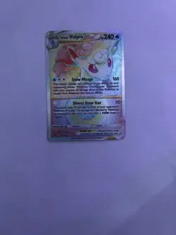 Pokemon Alolan Vulpix VSTAR Secret Rare Holo 197/195 Silver Tempest 240 HP - Image 1