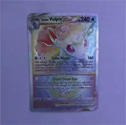 Pokemon Alolan Vulpix VSTAR Secret Rare Holo 197/195 Silver Tempest 240 HP - Image 2