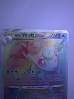 Pokemon Alolan Vulpix VSTAR Secret Rare Holo 197/195 Silver Tempest 240 HP - Image 4