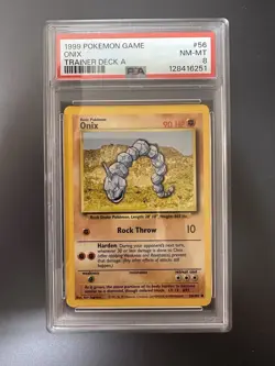 Pokemon Trainer Deck A Onix PSA 8 New Cert Pop 19! - Image 1