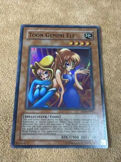 🔥 Yugioh Toon Gemini Elf DL6-EN001 Limited Edition Super Rare NEAR MINT (NM) - Image 1