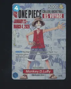 One Piece Promo College Basketball US Voyage #P-055 Monkey D. Luffy #2 - Image 1