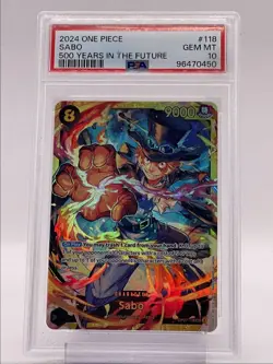 SABO 2024 ONE PIECE 500 YEARS SECRET RARE #OP07-118 PSA 10 Q1219 - Image 1