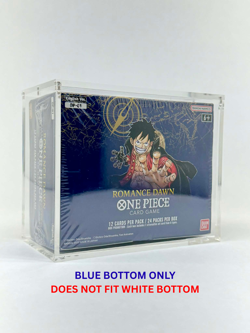 One Piece OP1 Blue Bottom Sealed Booster Box Acrylic Display Case - Image 2