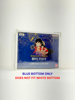 One Piece OP1 Blue Bottom Sealed Booster Box Acrylic Display Case - Image 4