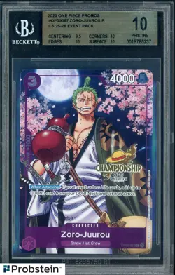 2025 One Piece EN CS 25-26 Roronoa Zoro-Juurou #067 BGS 10 PRISTINE - Image 1