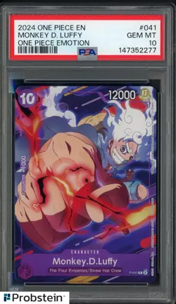 2024 ONE PIECE PROMOS ONE PIECE EMOTION #041 MONKEY D. LUFFY PSA 10 - Image 1